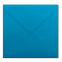 350 Quadratische Briefumschläge Azurblau - 15,5 x 15,5 cm - 100 g/m² Nassklebung spitze Klappe - aus der Serie Colours-4-you - Glüxx-Agent