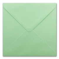 250 Quadratische Briefumschläge Mintgrün - 15,5 x 15,5 cm - 100 g/m² Nassklebung spitze Klappe - aus der Serie Colours-4-you - Glüxx-Agent