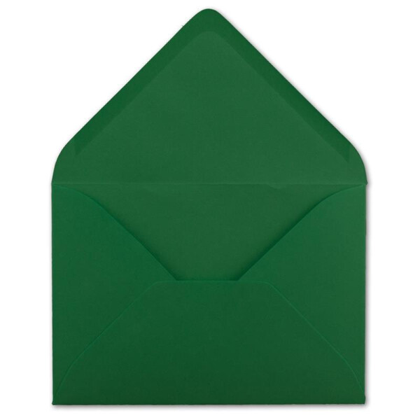 200  DIN C6 Briefumschläge Dunkelgrün - 11,4 x 16,2 cm - 120 g/m² Nassklebung Brief-Hüllen ohne Fenster für Einladungen  von Ihrem Glüxx-Agent