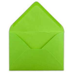 25  DIN C6 Briefumschläge Hellgrün - 11,4 x 16,2 cm - 120 g/m² Nassklebung Brief-Hüllen ohne Fenster für Einladungen  von Ihrem Glüxx-Agent