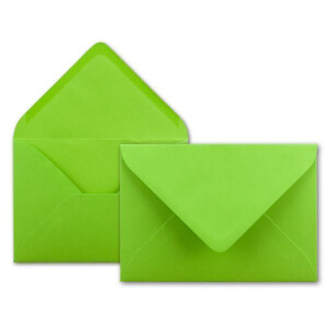 25  DIN C6 Briefumschläge Hellgrün - 11,4 x 16,2 cm - 120 g/m² Nassklebung Brief-Hüllen ohne Fenster für Einladungen  von Ihrem Glüxx-Agent