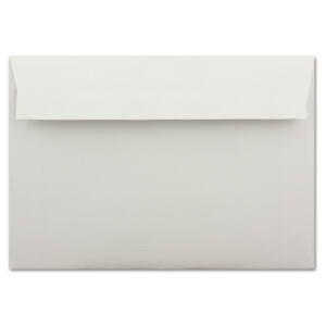 75 gerippte Briefumschläge DIN C6 Weiss - 11,4 x 16,2 cm - 100 g/m² Post-umschlag ohne Fenster Haftklebung mit Abziehstreifen - Colours-4-You