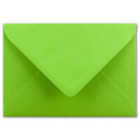 100  DIN C6 Briefumschläge Hellgrün - 11,4 x 16,2 cm - 120 g/m² Nassklebung Brief-Hüllen ohne Fenster für Einladungen  von Ihrem Glüxx-Agent