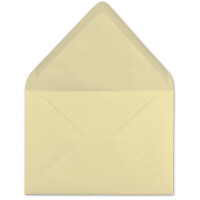 25  DIN C6 Briefumschläge Vanille - 11,4 x 16,2 cm - 120 g/m² Nassklebung Brief-Hüllen ohne Fenster für Einladungen  von Ihrem Glüxx-Agent