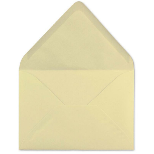 50  DIN C6 Briefumschläge Vanille - 11,4 x 16,2 cm - 120 g/m² Nassklebung Brief-Hüllen ohne Fenster für Einladungen  von Ihrem Glüxx-Agent