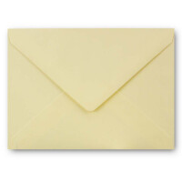 50  DIN C6 Briefumschläge Vanille - 11,4 x 16,2 cm - 120 g/m² Nassklebung Brief-Hüllen ohne Fenster für Einladungen  von Ihrem Glüxx-Agent