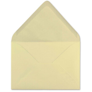 75  DIN C6 Briefumschläge Vanille - 11,4 x 16,2 cm - 120 g/m² Nassklebung Brief-Hüllen ohne Fenster für Einladungen  von Ihrem Glüxx-Agent