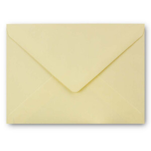 75  DIN C6 Briefumschläge Vanille - 11,4 x 16,2 cm - 120 g/m² Nassklebung Brief-Hüllen ohne Fenster für Einladungen  von Ihrem Glüxx-Agent