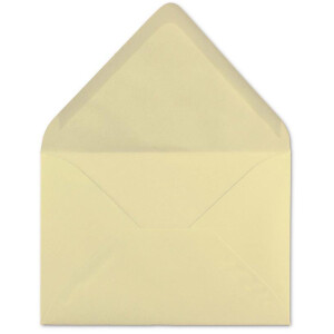 100  DIN C6 Briefumschläge Vanille - 11,4 x 16,2 cm - 120 g/m² Nassklebung Brief-Hüllen ohne Fenster für Einladungen  von Ihrem Glüxx-Agent