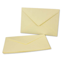 150  DIN C6 Briefumschläge Vanille - 11,4 x 16,2 cm - 120 g/m² Nassklebung Brief-Hüllen ohne Fenster für Einladungen  von Ihrem Glüxx-Agent