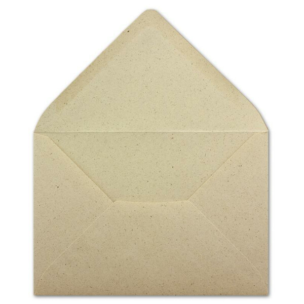 700 DIN C6 Briefumschläge Kraftpapier Ökopapier Umweltpapier aus Graspapier - 11,4 x 16,2 cm - 120 g/m² - Nassklebung Umschläge ohne Fenster - Glüxx-Agent