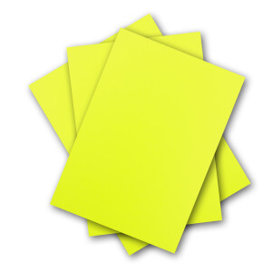 50 Blatt Leuchtpapier DIN A4 - 21,0 x 29,7 cm - Neonpapier Gelb - 80 g/m² - beidseitig Neongelb - Plakatpapier für Leuchtplakate - Glüxx-Agent