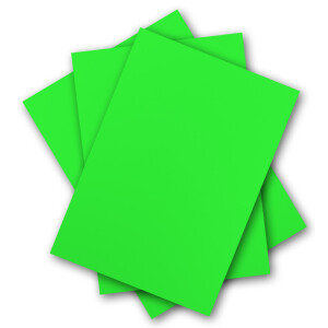 50 Blatt Leuchtpapier DIN A4 - 21,0 x 29,7 cm - Neonpapier Grün - 80 g/m² - beidseitig Neongrün - Plakatpapier für Leuchtplakate - Glüxx-Agent