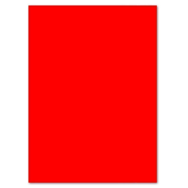 Neonpapier Leuchtpapier DIN A4 - 21,0 x 29,7 cm Neonrot - 80 g/m² einseitig Rückseite weiss Plakatpapier für Leuchtplakat