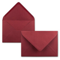 25 DIN C5 Briefumschläge Dunkelrot - 22,0 x 15,4 cm - 110 g/m²  Nassklebung Post-Umschläge ohne Fenster  ideal für Weihnachten Grußkarten Einladungen von Ihrem Glüxx-Agent