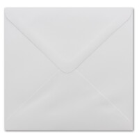 500 Quadratische Briefumschläge Weiß - 15,5 x 15,5 cm - 100 g/m² - Spitze Klappe mit Nassklebung Post-Umschläge ohne Fenster von Ihrem Glüxx-Agent