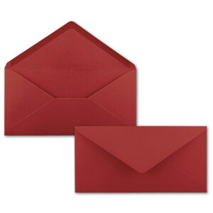 1000 DIN Lang Briefumschläge Dunkelrot 22 x 11 cm -120 g/m² Nassklebung Post-Umschläge ohne Fenster ideal für Weihnachten Grußkarten Einladungen von Ihrem Glüxx-Agent