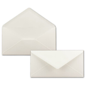 750 DIN Lang Briefumschläge Naturweiß 22 x 11 cm -120 g/m² Nassklebung Post-Umschläge ohne Fenster ideal für Weihnachten Grußkarten Einladungen von Ihrem Glüxx-Agent