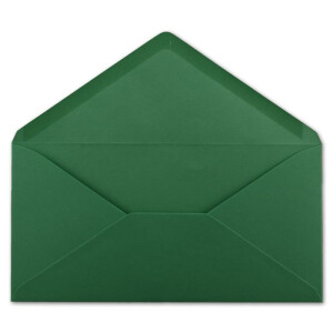 500 DIN Lang Briefumschläge Dunkelgrün 22 x 11 cm -120 g/m² Nassklebung Post-Umschläge ohne Fenster ideal für Weihnachten Grußkarten Einladungen von Ihrem Glüxx-Agent