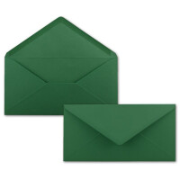 500 DIN Lang Briefumschläge Dunkelgrün 22 x 11 cm -120 g/m² Nassklebung Post-Umschläge ohne Fenster ideal für Weihnachten Grußkarten Einladungen von Ihrem Glüxx-Agent