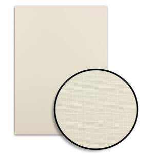 250 Blatt DIN-A3 Tonkarton - 300 g/m² Bastel-Papier - 42 x 29,7 cm - Farbe Creme-Vanille - geprägte Leinen-Struktur - Tonzeichenpapier zum Basteln - Fotokarton