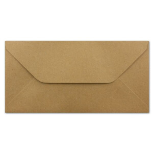 120 g/m² Nassklebung Post-Umschläge ohne Fenster ideal für Weihnachten Grußkarten Einladungen 25 DIN Lang Briefumschläge Vintage Braun Recycling 22 x 11 cm 