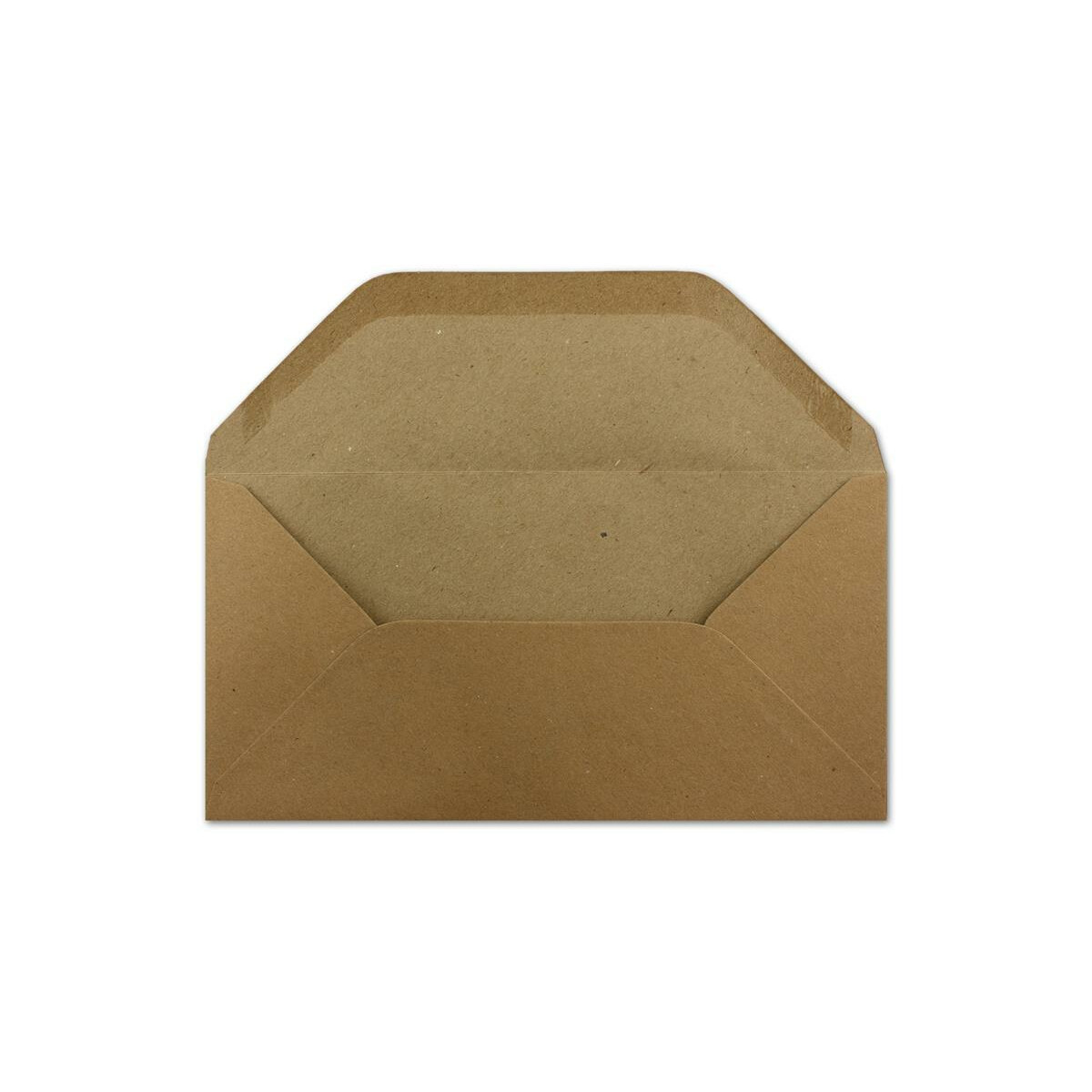 150 DIN Lang Briefumschläge Vintage Braun Recycling 22 x 11 cm 120 g/m² Nassklebung Post-Umschläge ohne Fenster ideal für Weihnachten Grußkarten Einladungen 