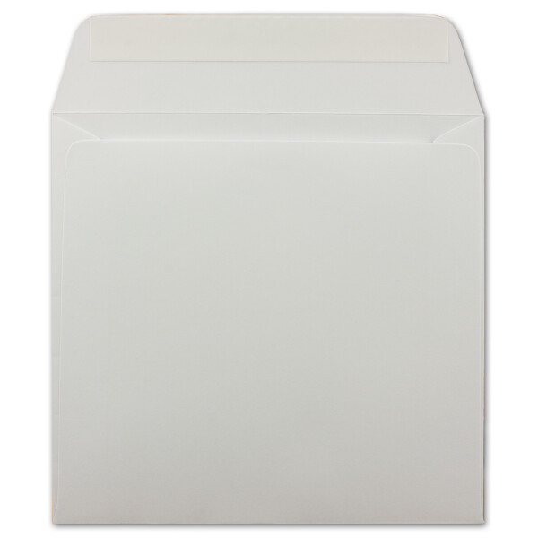 25 Quadratische Brief-Umschläge Weiß - 15,5 x 15,5 cm - 120 g/m² Haftklebung stabile Kuverts ohne Fenster  -  von Ihrem Glüxx-Agent