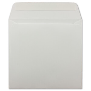75 Quadratische Brief-Umschläge Weiß - 15,5 x 15,5 cm - 120 g/m² Haftklebung stabile Kuverts ohne Fenster  -  von Ihrem Glüxx-Agent