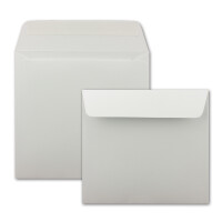 75 Quadratische Brief-Umschläge Weiß - 15,5 x 15,5 cm - 120 g/m² Haftklebung stabile Kuverts ohne Fenster  -  von Ihrem Glüxx-Agent