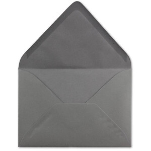 50 DIN C5 Briefumschläge Graphit - 22,0 x 15,4 cm - 110 g/m²  Nassklebung Post-Umschläge ohne Fenster  ideal für Weihnachten Grußkarten Einladungen von Ihrem Glüxx-Agent