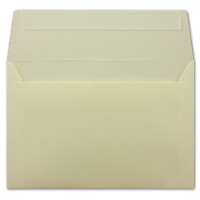 75 DIN C6 Briefumschläge Vanille - 11,4 x 16,2 cm - 100 Gramm Haftklebung Post-Umschläge für Grußkarten Einladungen Weihnachten - Glüxx-Agent