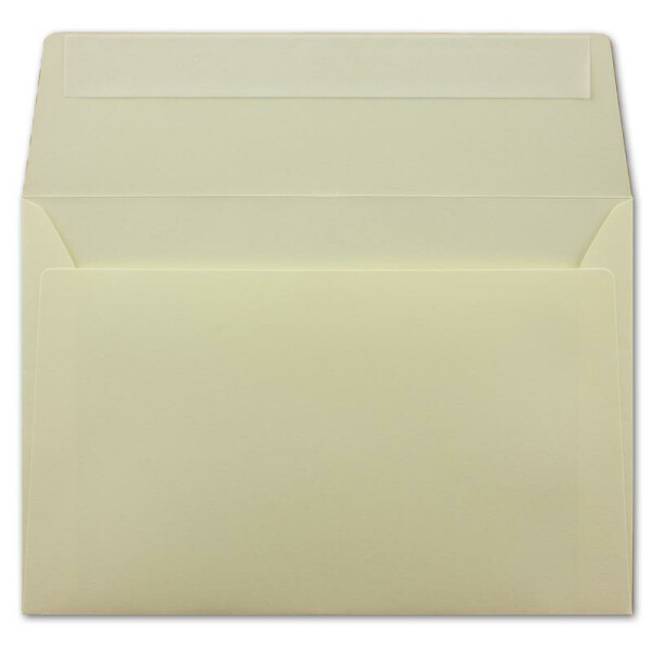 100 DIN C6 Briefumschläge Vanille - 11,4 x 16,2 cm - 100 Gramm Haftklebung Post-Umschläge für Grußkarten Einladungen Weihnachten - Glüxx-Agent