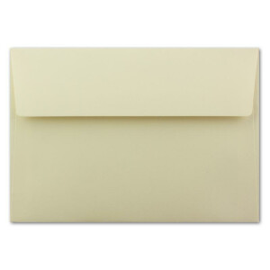 100 DIN C6 Briefumschläge Vanille - 11,4 x 16,2 cm - 100 Gramm Haftklebung Post-Umschläge für Grußkarten Einladungen Weihnachten - Glüxx-Agent