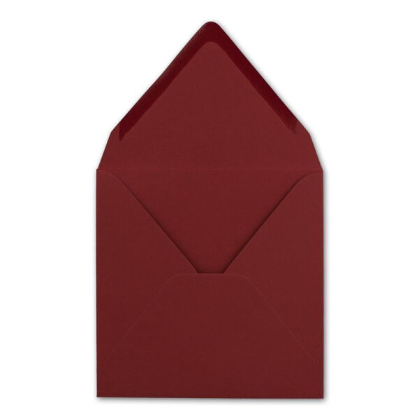 400 Quadratische Briefumschläge Dunkelrot  15,5 x 15,5 cm - 110 g/m² Nassklebung Post-Umschläge ohne Fenster  ideal für Weihnachten Grußkarten Einladungen von Ihrem Glüxx-Agent