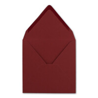 400 Quadratische Briefumschläge Dunkelrot  15,5 x 15,5 cm - 110 g/m² Nassklebung Post-Umschläge ohne Fenster  ideal für Weihnachten Grußkarten Einladungen von Ihrem Glüxx-Agent