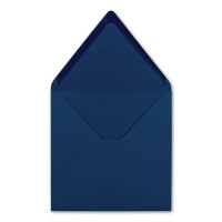 75 Quadratische Briefumschläge Nachtblau 15,5 x 15,5 cm - 110 g/m² Nassklebung Post-Umschläge ohne Fenster ideal für Weihnachten Grußkarten Einladungen von Ihrem Glüxx-Agent
