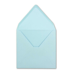 75 Quadratische Briefumschläge Hellblau 15,5 x 15,5 cm - 110 g/m² Nassklebung Post-Umschläge ohne Fenster ideal für Weihnachten Grußkarten Einladungen von Ihrem Glüxx-Agent
