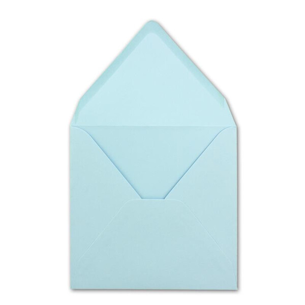 400 Quadratische Briefumschläge Hellblau 15,5 x 15,5 cm - 110 g/m² Nassklebung Post-Umschläge ohne Fenster ideal für Weihnachten Grußkarten Einladungen von Ihrem Glüxx-Agent