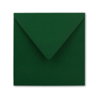 75 Quadratische Briefumschläge Dunkelgrün 15,5 x 15,5 cm - 110 g/m² Nassklebung Post-Umschläge ohne Fenster ideal für Weihnachten Grußkarten Einladungen von Ihrem Glüxx-Agent