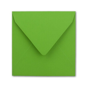 75 Quadratische Briefumschläge Hellgrün 15,5 x 15,5 cm - 110 g/m² Nassklebung Post-Umschläge ohne Fenster ideal für Weihnachten Grußkarten Einladungen von Ihrem Glüxx-Agent