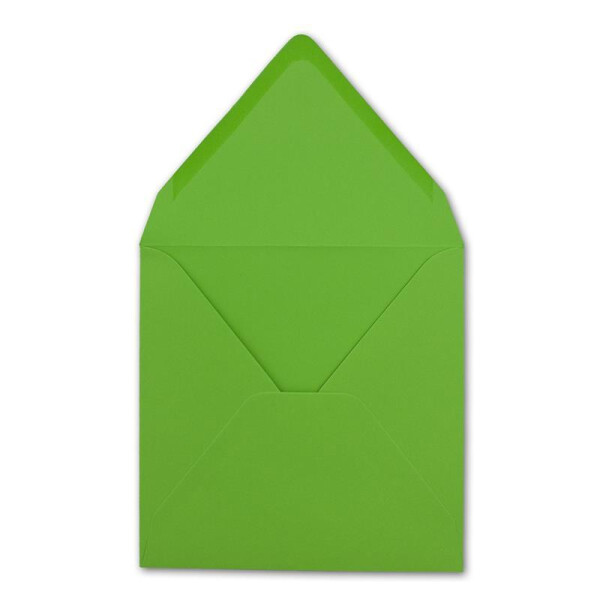 250 Quadratische Briefumschläge Hellgrün  15,5 x 15,5 cm - 110 g/m² Nassklebung Post-Umschläge ohne Fenster  ideal für Weihnachten Grußkarten Einladungen von Ihrem Glüxx-Agent