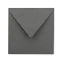 300 Quadratische Briefumschläge Dunkelgrau  15,5 x 15,5 cm - 110 g/m² Nassklebung Post-Umschläge ohne Fenster  ideal für Weihnachten Grußkarten Einladungen von Ihrem Glüxx-Agent