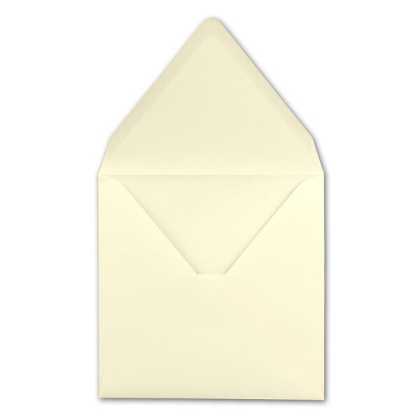 75 Quadratische Briefumschläge Vanille 15,5 x 15,5 cm - 110 g/m² Nassklebung Post-Umschläge ohne Fenster ideal für Weihnachten Grußkarten Einladungen von Ihrem Glüxx-Agent