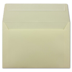 400 DIN C6 Briefumschläge Vanille - 11,4 x 16,2 cm - 100 Gramm Haftklebung Post-Umschläge für Grußkarten Einladungen Weihnachten - Glüxx-Agent
