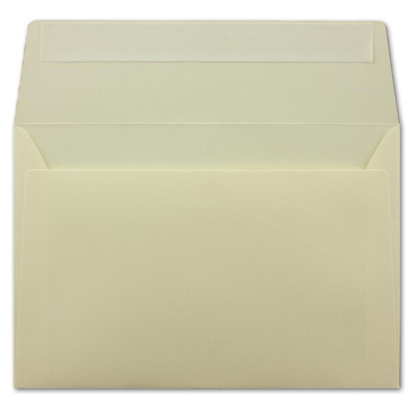 1000 DIN C6 Briefumschläge Vanille - 11,4 x 16,2 cm - 100 Gramm Haftklebung Post-Umschläge für Grußkarten Einladungen Weihnachten - Glüxx-Agent