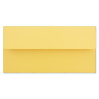 700 DIN Lang Brief-Umschläge Honig-Gelb - 11 x 22 cm - 120 g/m² Haftklebung Standard Brief-Kuverts für Taufe & Einladungen von Ihrem Glüxx-Agent