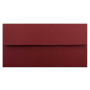 300 DIN Lang Brief-Umschläge Dunkelrot - 11 x 22 cm - 120 g/m² Haftklebung Standard Brief-Kuverts - Einladungen zur Taufe - Ihr Glüxx-Agent