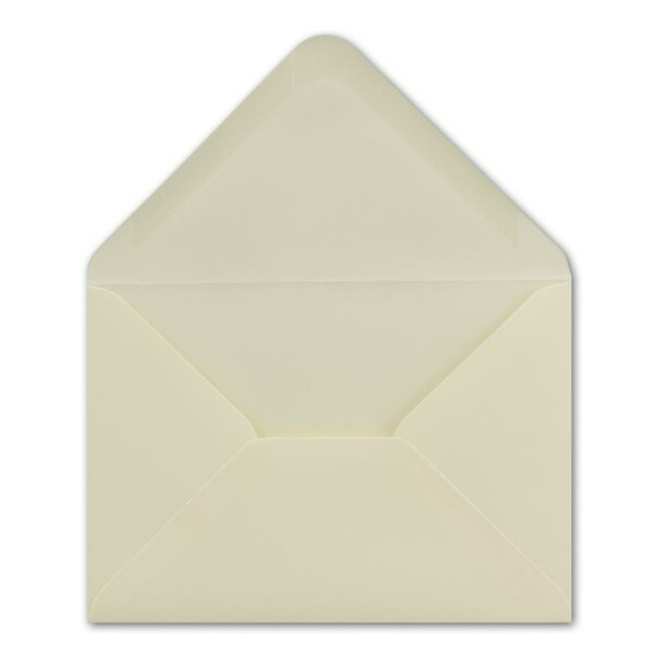 50 DIN C6 Brief-Umschläge Creme 11,4 x 16,2 cm 100 g/m² Nassklebung Brief-Hüllen ohne Fenster für Einladungen von Ihrem Glüxx-Agent