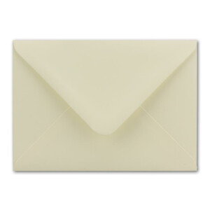 100 DIN C6 Brief-Umschläge Creme 11,4 x 16,2 cm 100 g/m² Nassklebung Brief-Hüllen ohne Fenster für Einladungen von Ihrem Glüxx-Agent